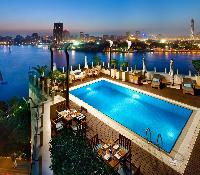 Kempinski Nile Hotel - Nile View from the Pool